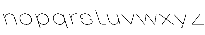 UniforaExpanded ThinRetalic Instance Font LOWERCASE