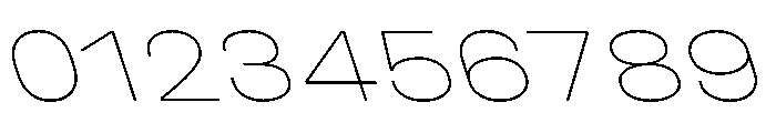 UniforaExpanded ThinRetalic Font OTHER CHARS