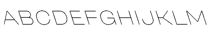 UniforaExpanded ThinRetalic Font UPPERCASE