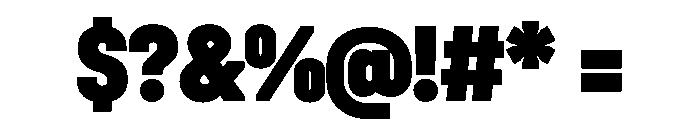 UniforaNarrow Black Font OTHER CHARS