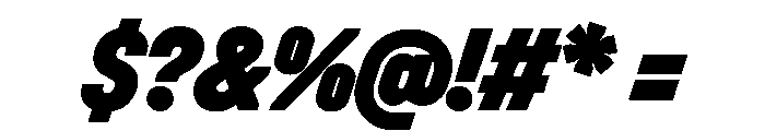 UniforaNarrow BlackItalic Instance Font OTHER CHARS