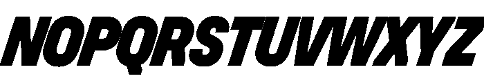 UniforaNarrow BlackItalic Instance Font UPPERCASE