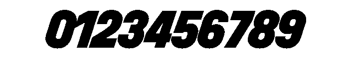 UniforaNarrow BlackItalic Font OTHER CHARS