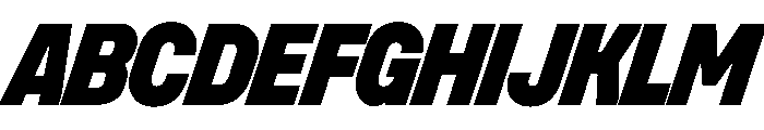 UniforaNarrow BlackItalic Font UPPERCASE