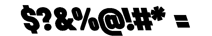 UniforaNarrow BlackRetalic Font OTHER CHARS