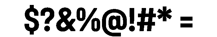 UniforaNarrow Bold Font OTHER CHARS