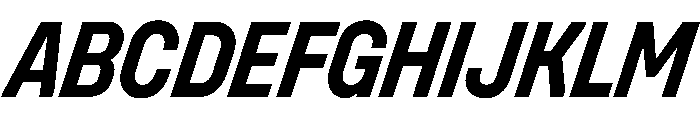 UniforaNarrow BoldItalic Font UPPERCASE