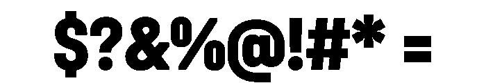 UniforaNarrow Extrabold Instance Font OTHER CHARS