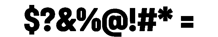 UniforaNarrow Extrabold Font OTHER CHARS