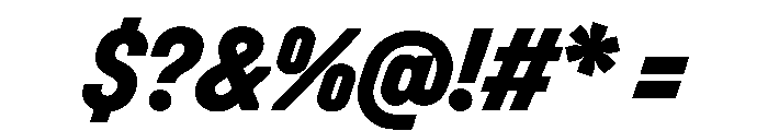UniforaNarrow ExtraboldItalic Instance Font OTHER CHARS
