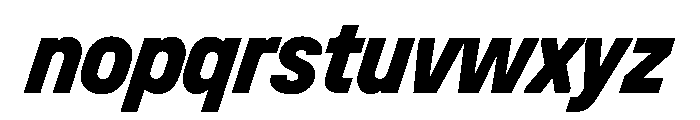UniforaNarrow ExtraboldItalic Font LOWERCASE