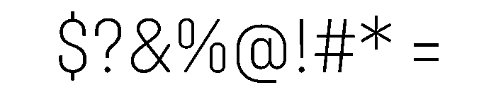 UniforaNarrow Extralight Instance Font OTHER CHARS