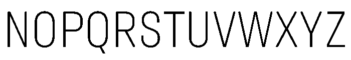 UniforaNarrow Extralight Instance Font UPPERCASE