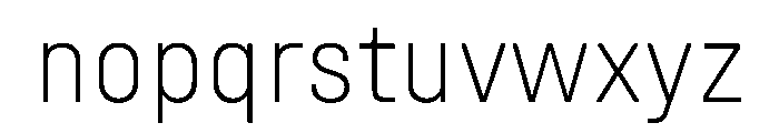 UniforaNarrow Extralight Instance Font LOWERCASE