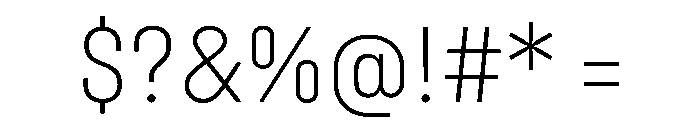 UniforaNarrow Extralight Font OTHER CHARS