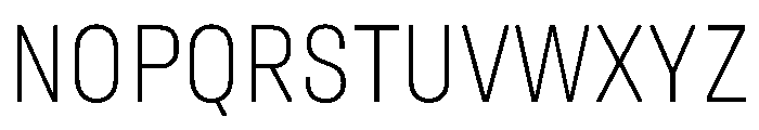 UniforaNarrow Extralight Font UPPERCASE