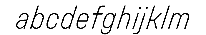 UniforaNarrow ExtralightItalic Instance FONT