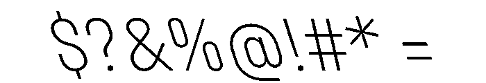 UniforaNarrow ExtralightRetalic Instance Font OTHER CHARS