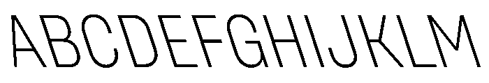 UniforaNarrow ExtralightRetalic Instance Font UPPERCASE