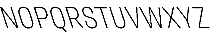 UniforaNarrow ExtralightRetalic Instance Font UPPERCASE