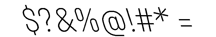 UniforaNarrow ExtralightRetalic Font OTHER CHARS