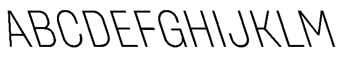 UniforaNarrow ExtralightRetalic Font UPPERCASE