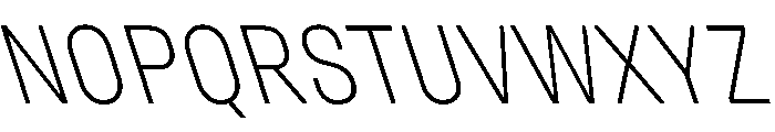 UniforaNarrow ExtralightRetalic Font UPPERCASE