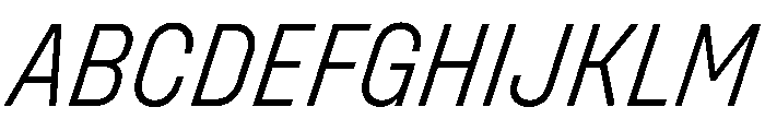 UniforaNarrow LightItalic Instance Font UPPERCASE