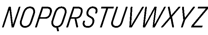 UniforaNarrow LightItalic Font UPPERCASE