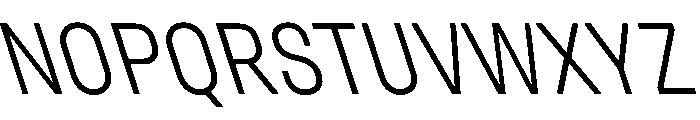 UniforaNarrow LightRetalic Instance Font UPPERCASE