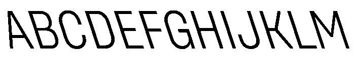 UniforaNarrow LightRetalic Font UPPERCASE