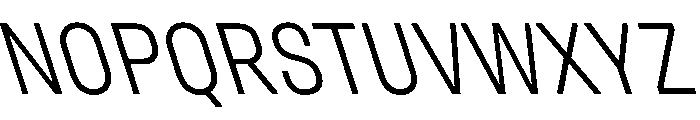 UniforaNarrow LightRetalic Font UPPERCASE