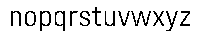 UniforaNarrow Light Font LOWERCASE