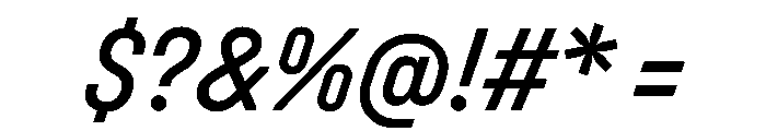 UniforaNarrow MediumItalic Font OTHER CHARS