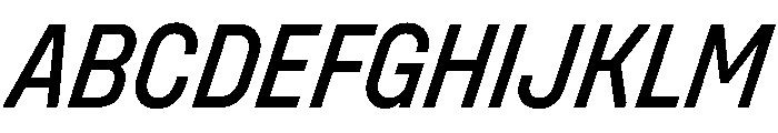UniforaNarrow MediumItalic Font UPPERCASE