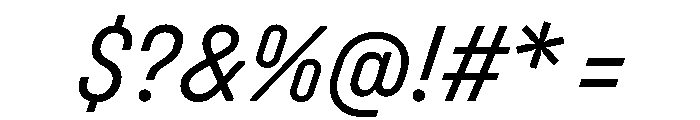 UniforaNarrow RegularItalic Instance Font OTHER CHARS