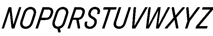 UniforaNarrow RegularItalic Font UPPERCASE