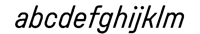 UniforaNarrow RegularItalic FONT