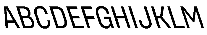 UniforaNarrow RegularRetalic Instance Font UPPERCASE