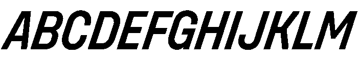 UniforaNarrow SemiboldItalic Instance Font UPPERCASE