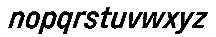 UniforaNarrow SemiboldItalic Instance Font LOWERCASE