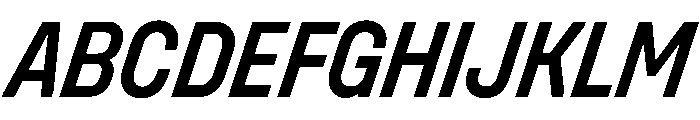 UniforaNarrow SemiboldItalic Font UPPERCASE