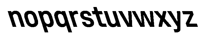 UniforaNarrow SemiboldRetalic Font LOWERCASE