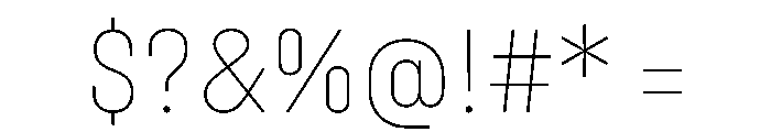 UniforaNarrow Thin Instance Font OTHER CHARS