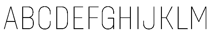 UniforaNarrow Thin Instance Font UPPERCASE
