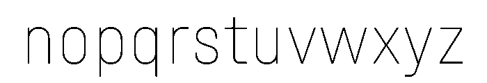 UniforaNarrow Thin Instance Font LOWERCASE