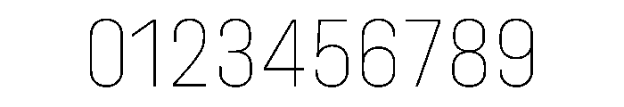 UniforaNarrow Thin Font OTHER CHARS