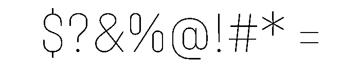 UniforaNarrow Thin Font OTHER CHARS