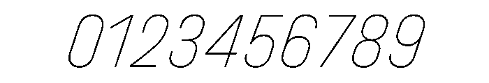 UniforaNarrow ThinItalic Instance Font OTHER CHARS