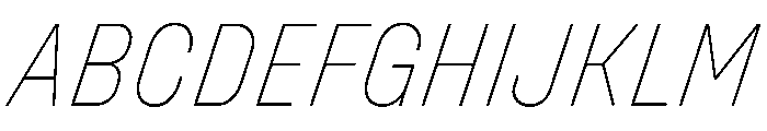 UniforaNarrow ThinItalic Instance Font UPPERCASE